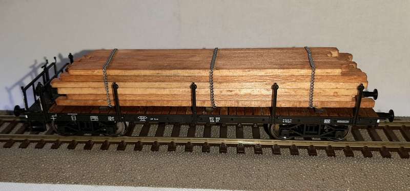 Fleischmann hO 5286 K with real wood floor, in original package, new, with wood load