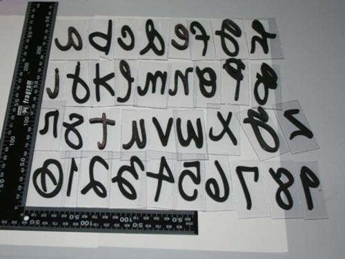 Foam Stamp -Cursive Alphabet