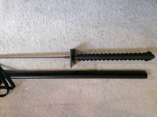 Katana Straight Blade/ Ninja Sword - Stealth black blade