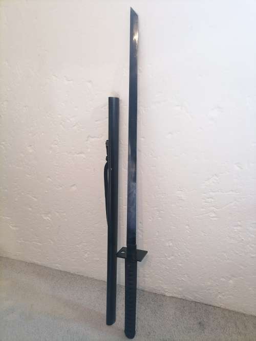 Katana Straight Blade/ Ninja Sword - Stealth black blade