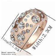 Luxury 18 k gold sparkling swa crystal ring (Free and fast Shipping)