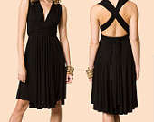 PERFECT Little Black Dress.(LBD).Infinity,twist. SHORT. Formal, Informal, Prom night, Coctail dress.