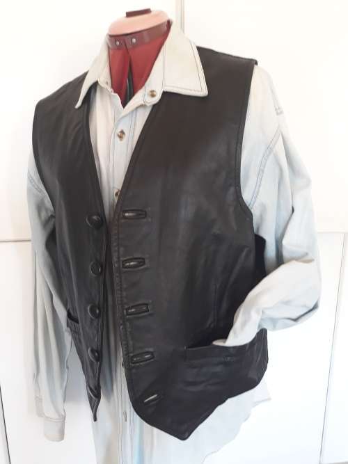 Mens Vintage Castillian Leather Waist coat.  size M - L