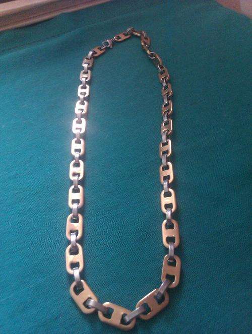 TWO TONE GUCHI STYLE STAINLESS STEEL CHAIN