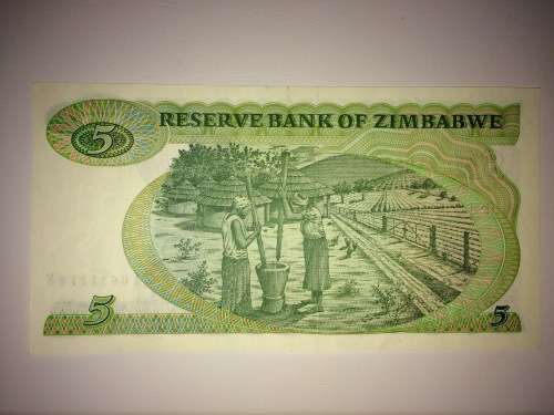 Reserve Bank of Zimbabwe $5 Note