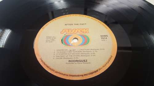 Rodriguez  - After The Fact 1976 SA Press Vinyl Record SXBS 7014