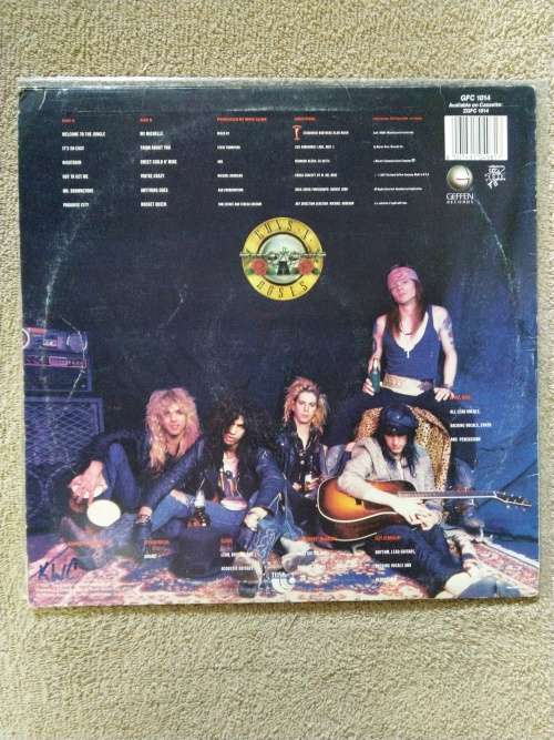 Guns And Roses - Appetite For Destruction - SA - 1987 - Sleeve VG LP VG+