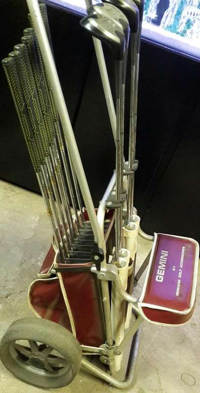 Golf set plus cart. Oldie but goodie :)