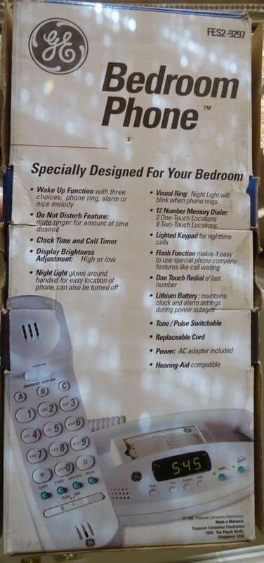 GENERAL ELECTRIC BEDROOM PHONE