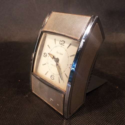 RARE Vintage Westclox Chrome Duo-Larm Travel Alarm Clock Made in Germany (NW)