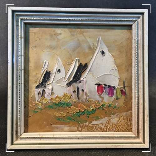 Framed Original Signed Oil on Board (110mm x 110mm)