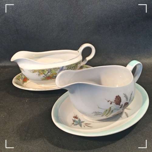 Two Collectable English Gravy Boats (Both no Chips or Cracks)