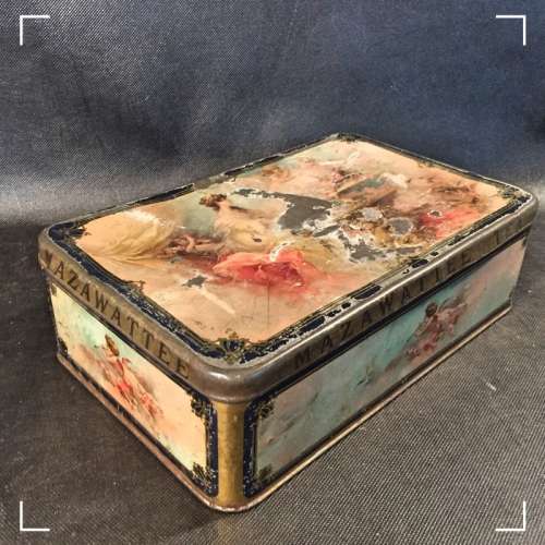 RARE Antique Large Mazawattee Lithographed 3lbs Tea Tin