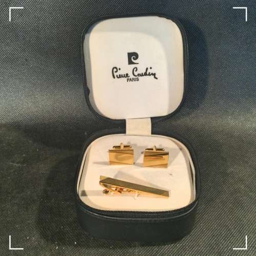 Complete Pierre Cardin Paris Cufflinks and Tie Clip Set
