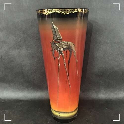 RARE Goebel Salvador Dali Elephant Glass Vase (450mm x 180mm)