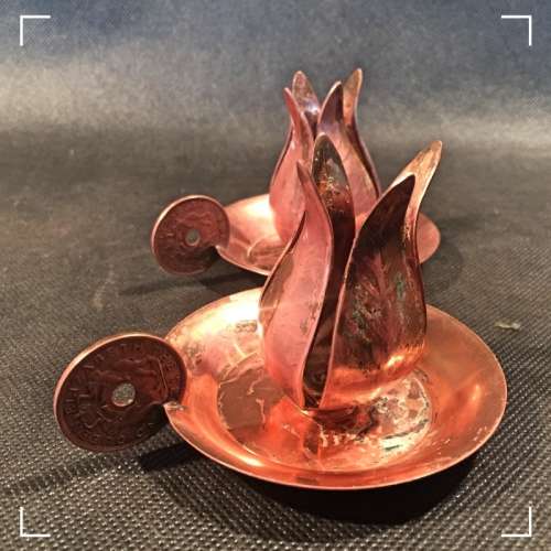 Rare Vintage Rhodesian Copper Candle Stand Combo!!!