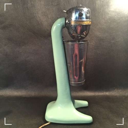 Vintage 1940's Hamilton Beach MILKSHAKE Mixer Blender JADEITE MINT Green (100% Working)