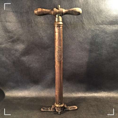 SUPER RARE Antique Dunlop Double Acting No 1 Brass Tyre Pump (Made in England)