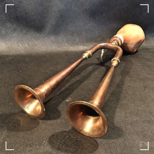 RARE Antique Brass Double Car Horn