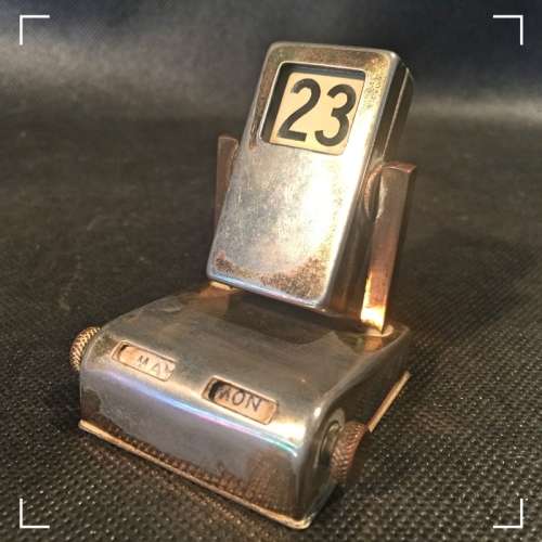 Vintage Silver-plated Flip Calendar (Made in Japan)