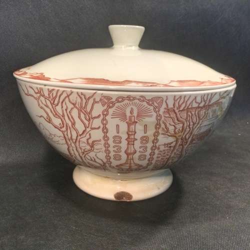 SUPER RARE Large 1938 Commemorative Groot Trek Serving Bowl (Display Only!!!)