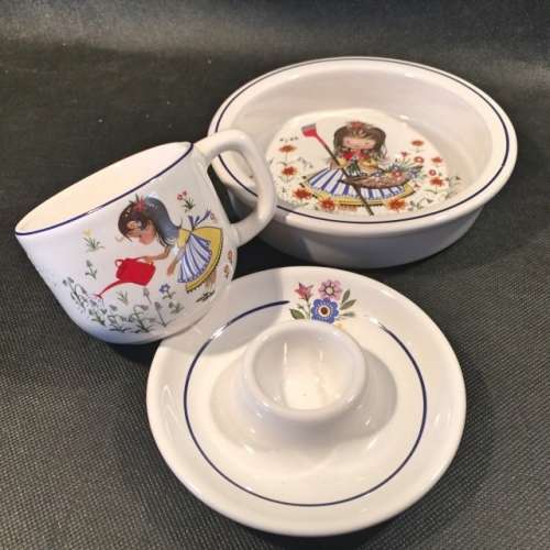 Collectible Willsgrove Ware Pottery Children's Breakfast Combo