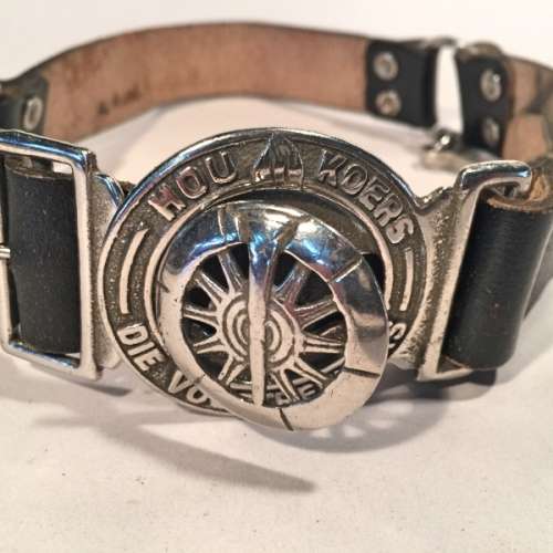 Rare Vintage Voortrekker "Hou Koers" Leather Belt