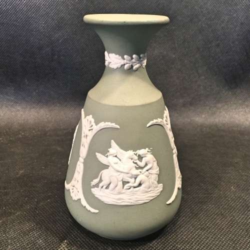 Olive Green Wedgewood Vase
