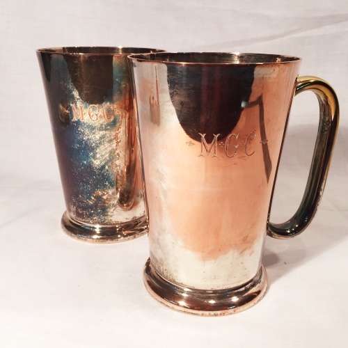 Two Silver-plated Beer Tankards (Bid for Both)