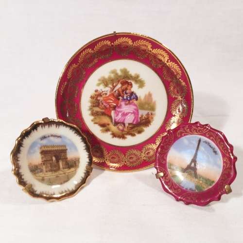 Three Small Limoges Display Plates (Bid for all)