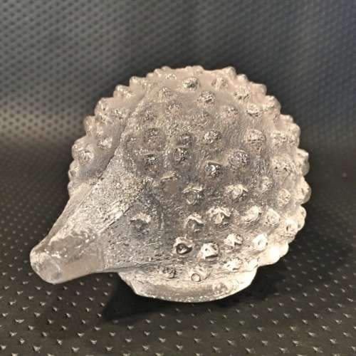SOLID Glass Porcupine Paperweight