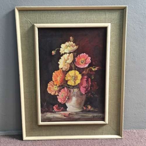 Framed Original Still Life Flower Study by GOTTLIEB (600 x 400)