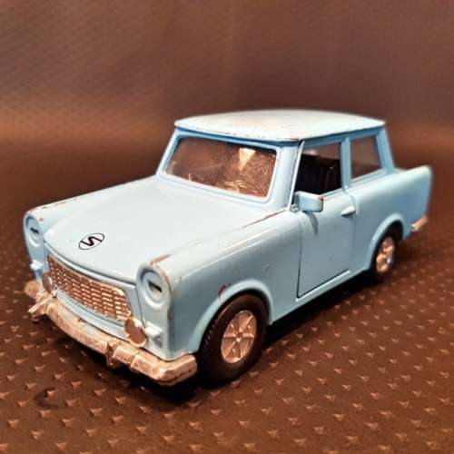 Vintage Morris Minor Baby Blue Die Cast Model