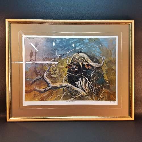 Framed, Signed Original Kobus Moller "Suspicion - 783/1000" (700mm x 600mm)