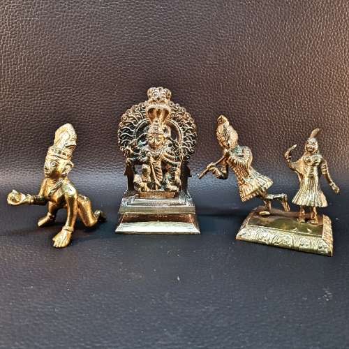 Vintage Solid Brass Hindu Figure Collection