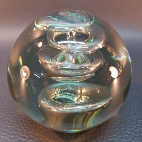Large Hand Blown Swirl Paperweight (80mm)