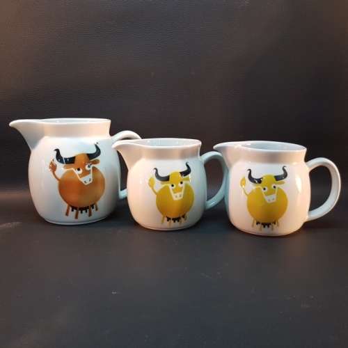 Desireble ARABIA Danish Serving Jugs, 150mm Tall (Cow Design)