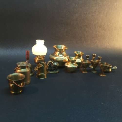 Vintage Hand Turned Brass Miniature Collection