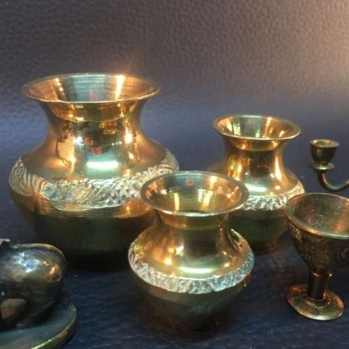 Vintage Hand Turned Brass Miniature Collection