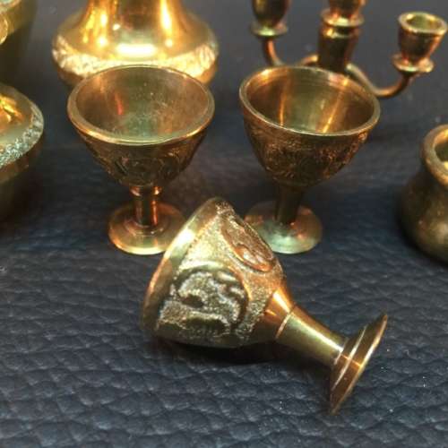 Vintage Hand Turned Brass Miniature Collection