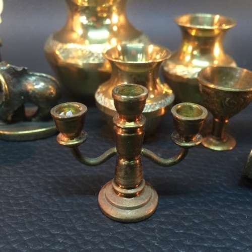 Vintage Hand Turned Brass Miniature Collection