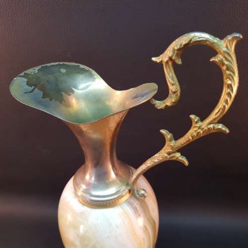 Large Ornamental Alabaster Display Pitcher
