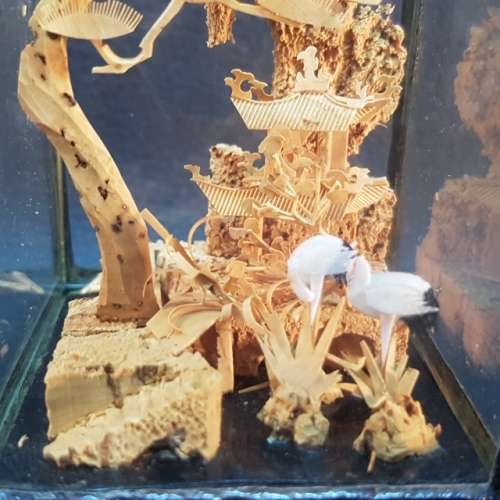 Highly Collectible Oriental Miniature Cork Scene!!!