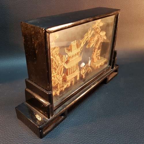 Highly Collectible Oriental Miniature Cork Scene!!!