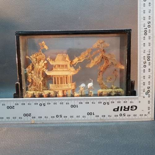 Highly Collectible Oriental Miniature Cork Scene!!!
