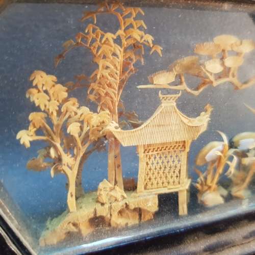 Highly Collectible Oriental Miniature Cork Scene!!!