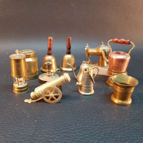 Collection of Handcrafted Copper and Brass Detail Miniatures