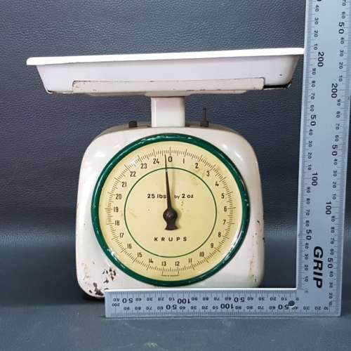 Vintage Enamel KRUPS German Scale (Complete)