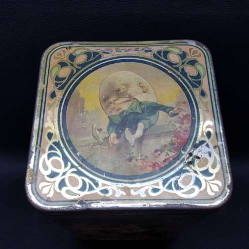 RARE!!! 1900 Mazawattee Lithographed Alice in Wonderland  Themed Tin