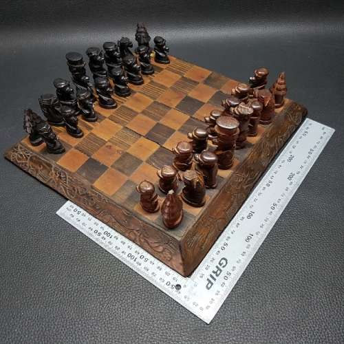 Handcrafted African Wood Chess Set!!!